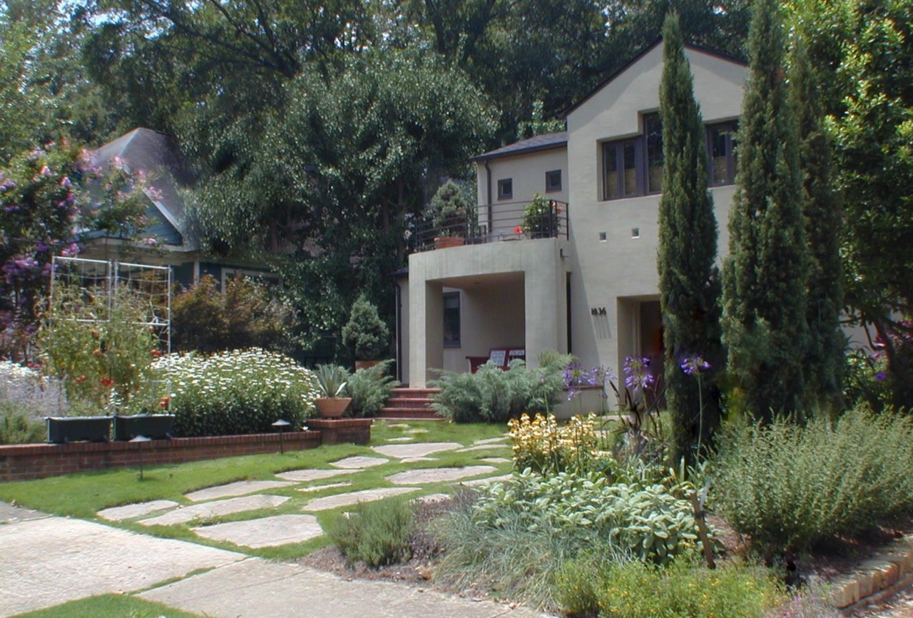 Virginia Highlands front yard landscape Intown Atlanta